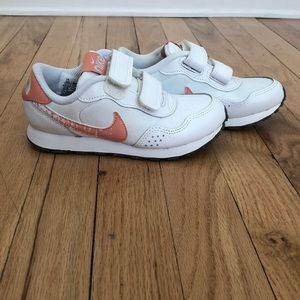 White Nike MD Valiant with rainbow design on back